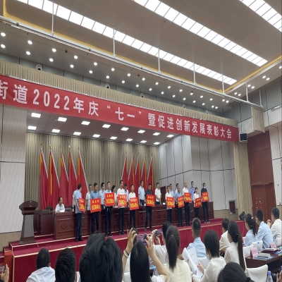 我司代表參加蒲西街道2022年慶“七一”暨促進創新發展表彰大會